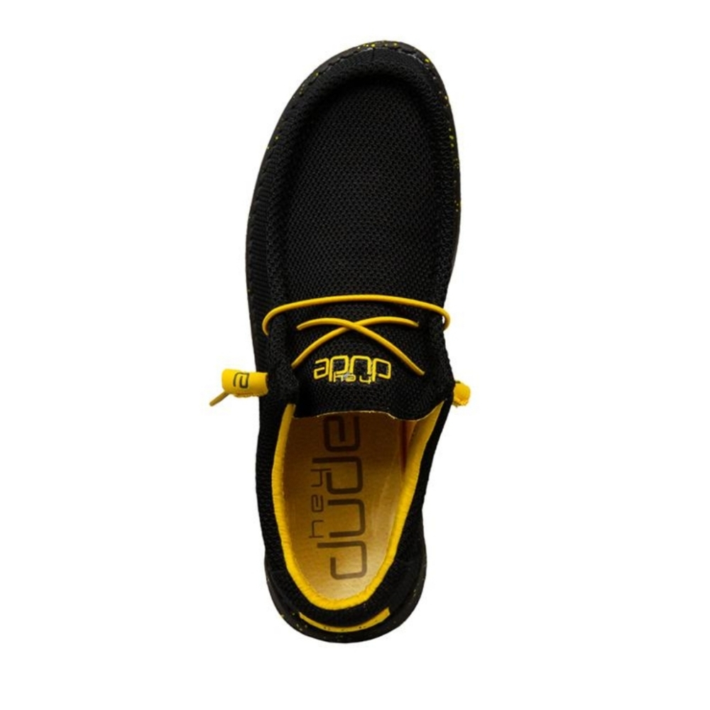 HEY DUDE WALLY SOX BLACK & YELLOW - Picture 4 of 5